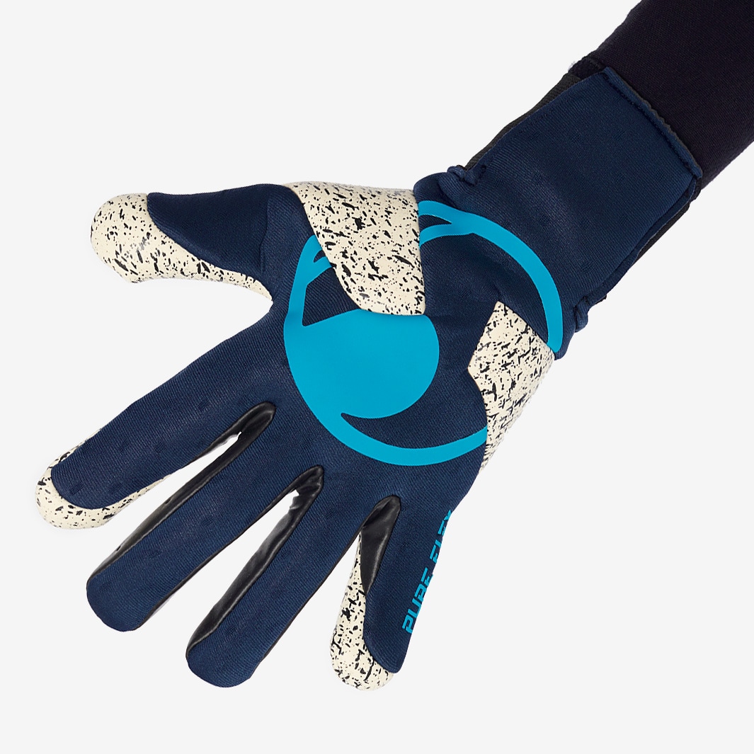 Uhlsport Speed Contact Supergrip+ Pure Flex Navy Blue/Black/Fluo Blue