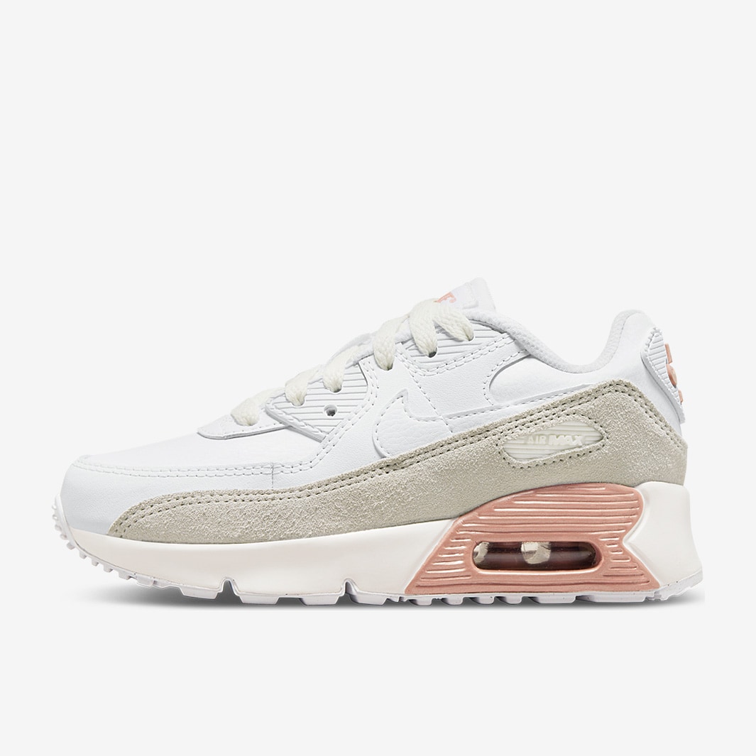 Nike Little Kids Air Max 90 - White/White-Summit White-Metallic Red ...