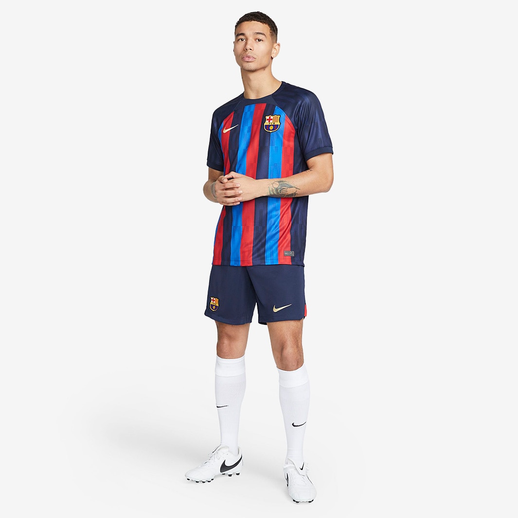 Nike 2022-23 FC Barcelona Away Jersey - Club Gold/Obsidian - Soccerium