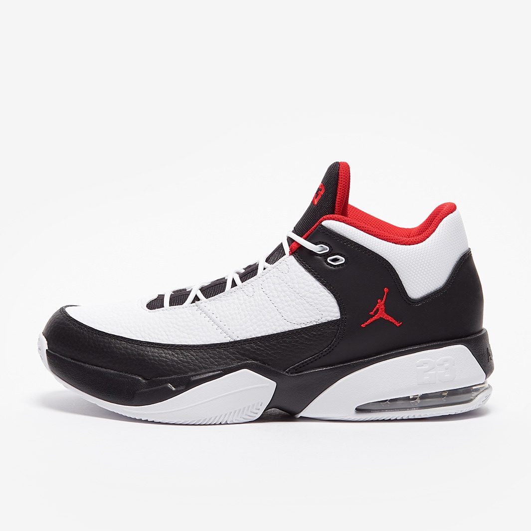 Jordan Max Aura White/University Red/Black Mens Shoes Pro