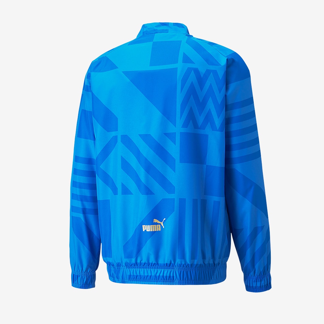 Puma Italy 2022 Home Pre-Match Jacket - Ignite Blue/Electric Blue