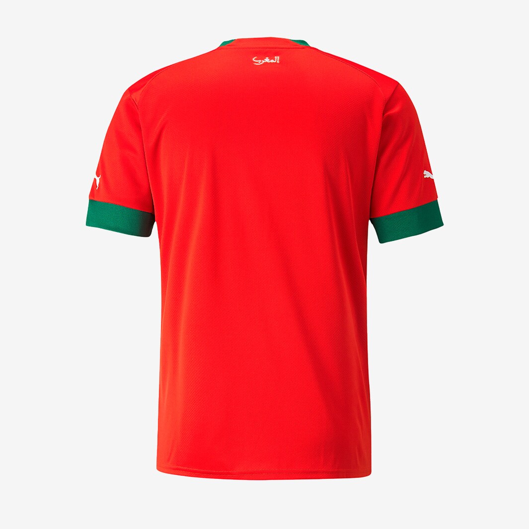 Puma Morocco 2022 Replica Home Shirt - Puma Red/Power Green - Mens