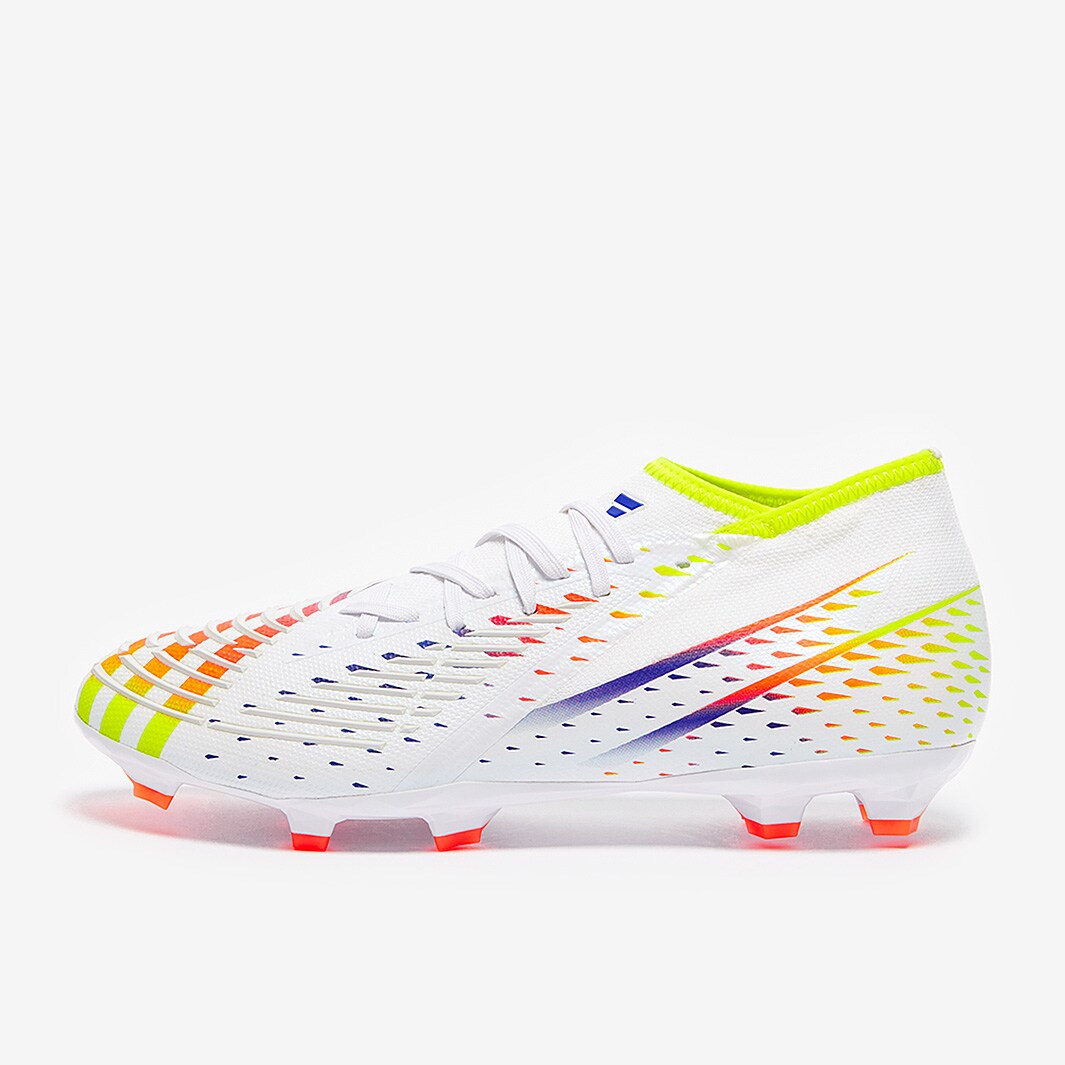 adidas Predator Edge.2 FG - White/Solar Yellow/Power Blue