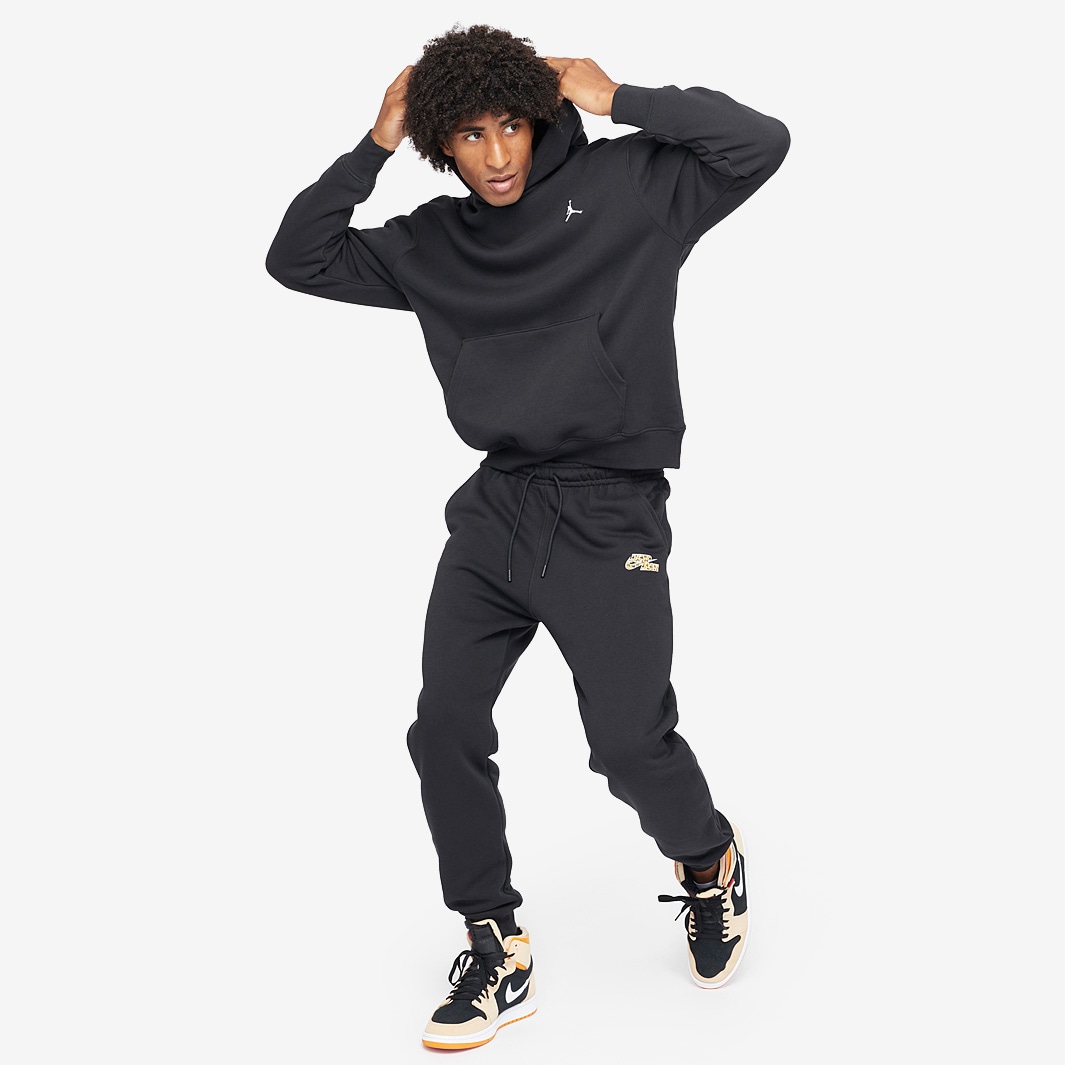 Jordan Flight MVP Fleece Pants Black/Sail Mens Clothing Pro