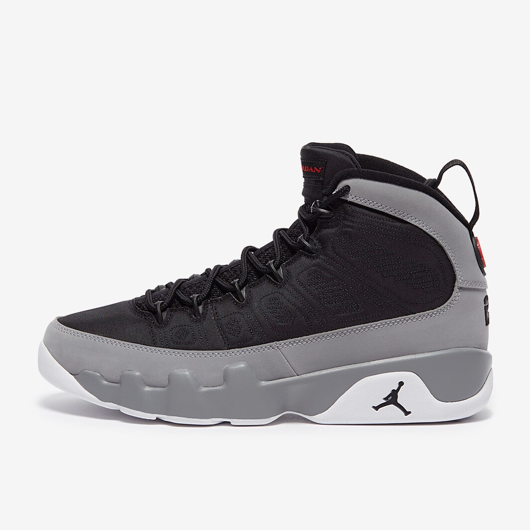 Black and store white jordan 9