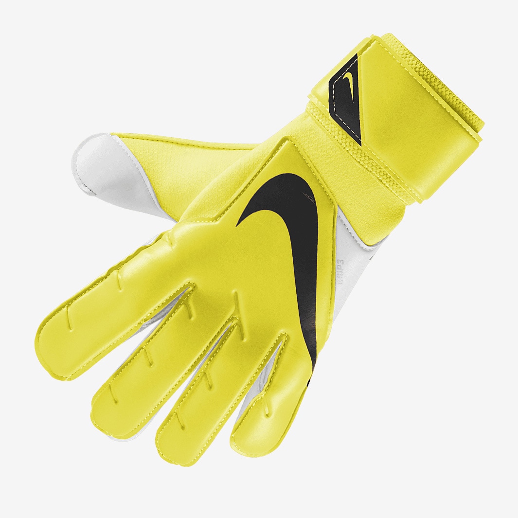 Nike GK Grip Yellow Strike/White/Black Mens GK Gloves ProDirect