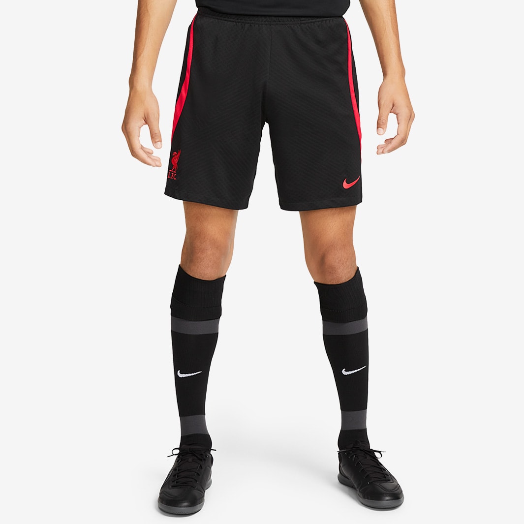 Nike Liverpool Fc 22 23 Dri Fit Strike Shorts Away Black Siren Red