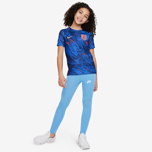 Nike England 22/23 Kids Dri-Fit SS Pre Match Top - Blue Void/Game Royal/Blue Fury image 2 |