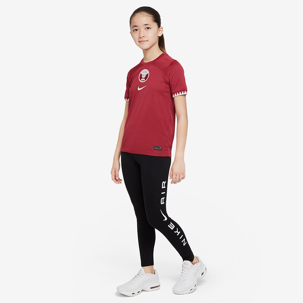 Nike Qatar Kids 2023 Dri-Fit SS Home Shirt - Desert Maroon