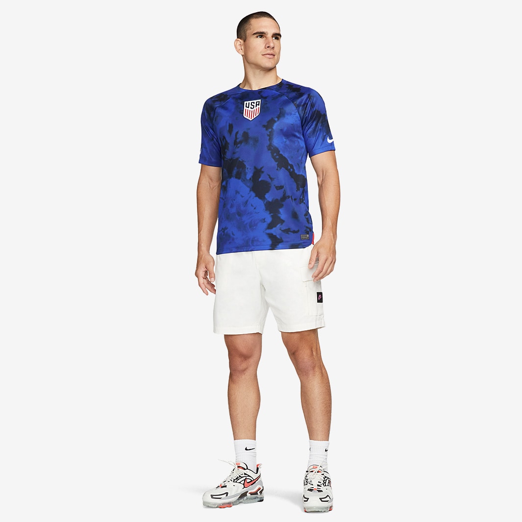 Nike USA 22/23 Dri-Fit SS Away Shirt - Bright Blue/White - Mens Replica