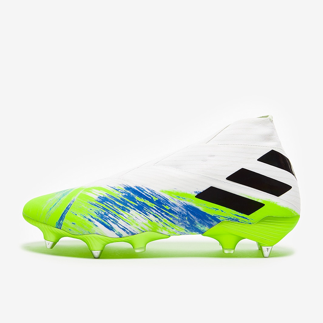 adidas Nemeziz 19 SG White Green Blue Black Mens boots Pro Direct Soccer