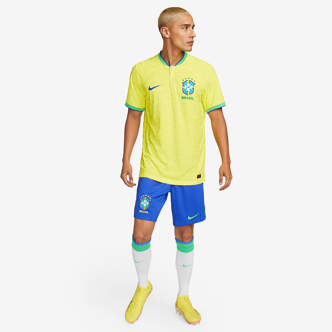 Brazil pre-match training soccer jersey match men's yellow sportswear  football shirt 2022-2023