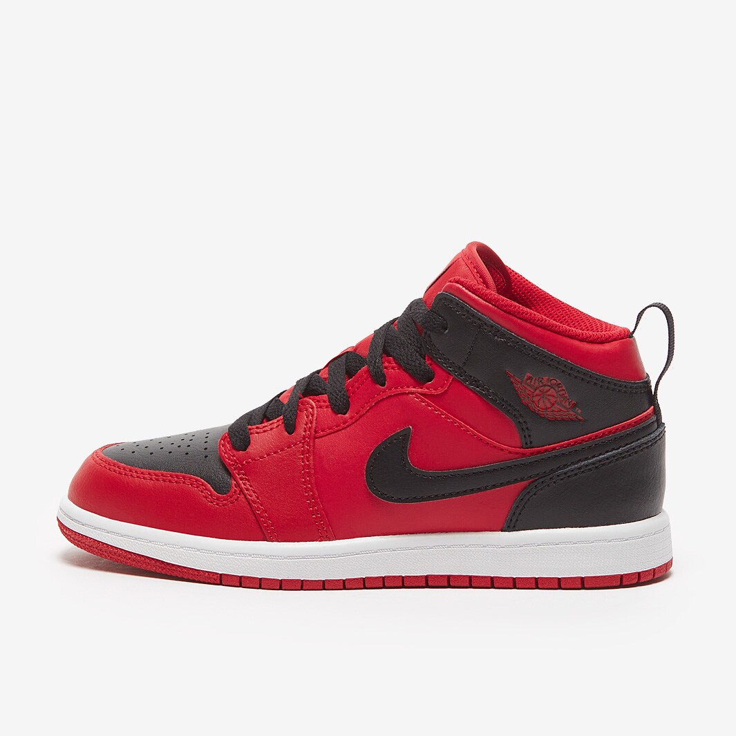 Jordan 1 Mid Younger Kids (PS) Gym Red/Black/White Boys Shoes Pro