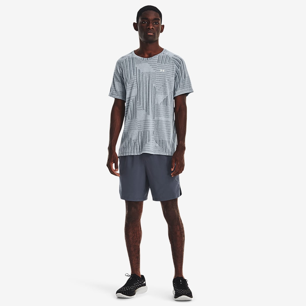 Under Armour Launch 7 2-In-1 Short - Downpour Gray/Black/Reflective ...