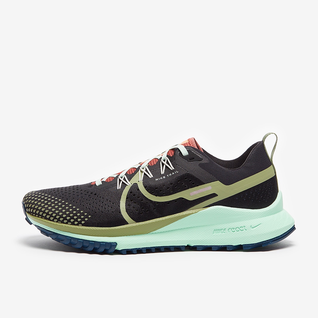 Nike Womens React Pegasus Trail 4 - Black/Alligator-Canyon Rust-Mint ...