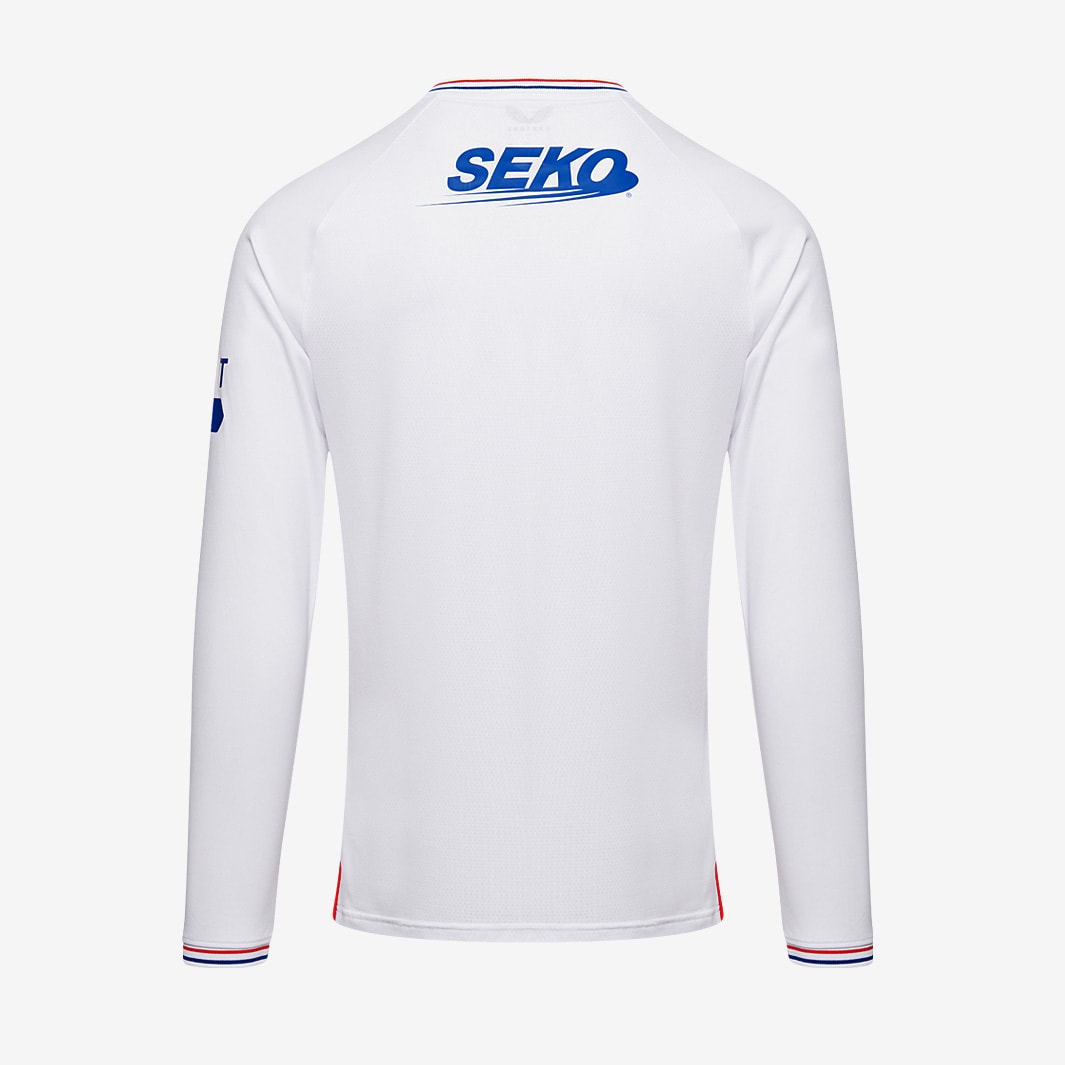 Castore Rangers 23/24 LS Away Shirt White Mens Replica Pro