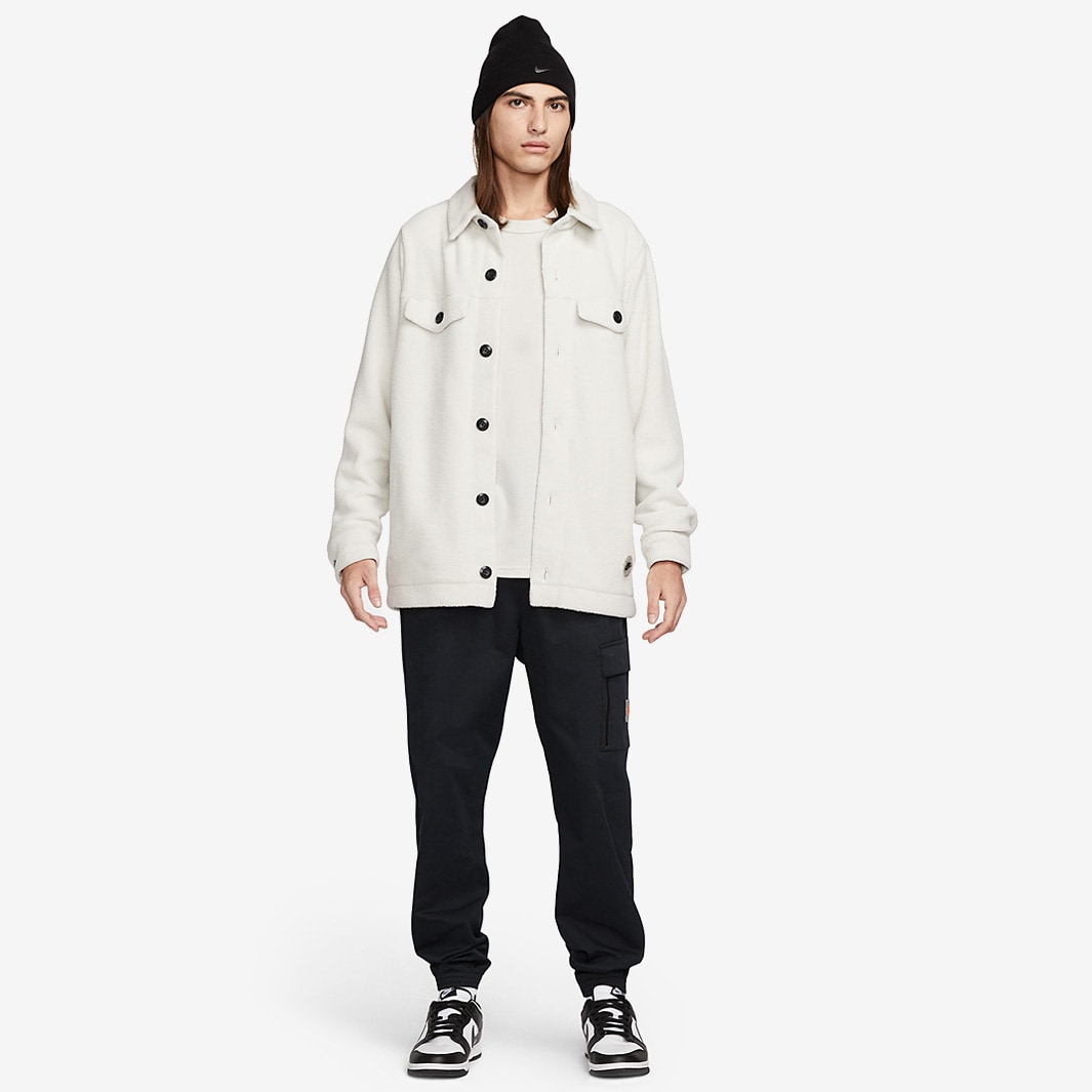 Nike Sportswear SPU Sherpa Jacket - Light Bone - Tops - Mens Clothing