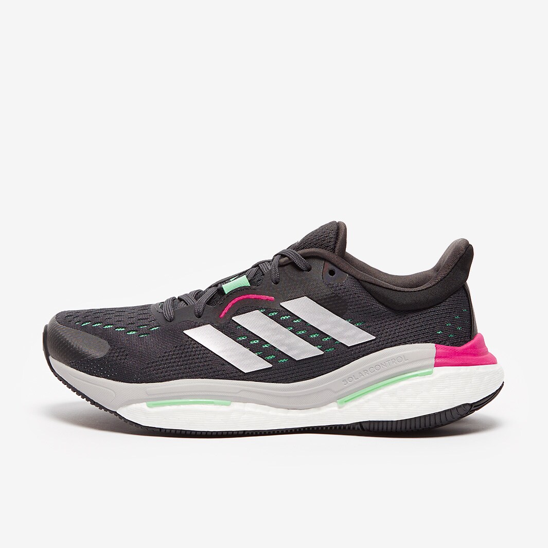 adidas Womens Solar Control Carbon/Silver Met./Lucid Fuchsia Womens