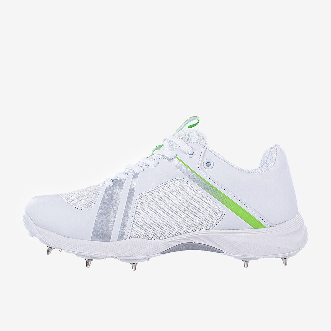 Kookaburra KC 3.0 Cricket Spikes White/Green Mens Shoes