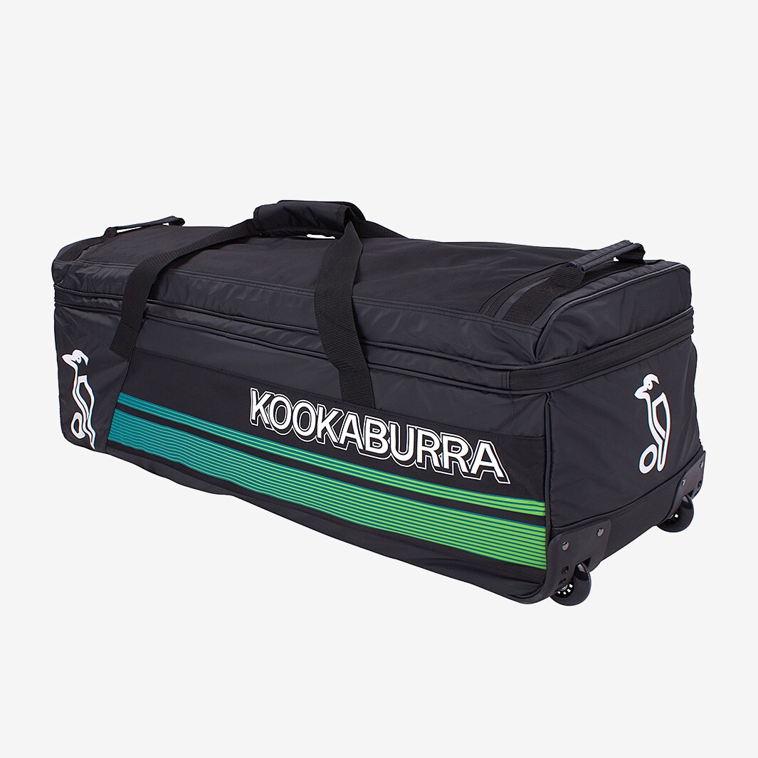 Kookaburra Pro Players Wheelie Bag Black/Green Bags & Luggage