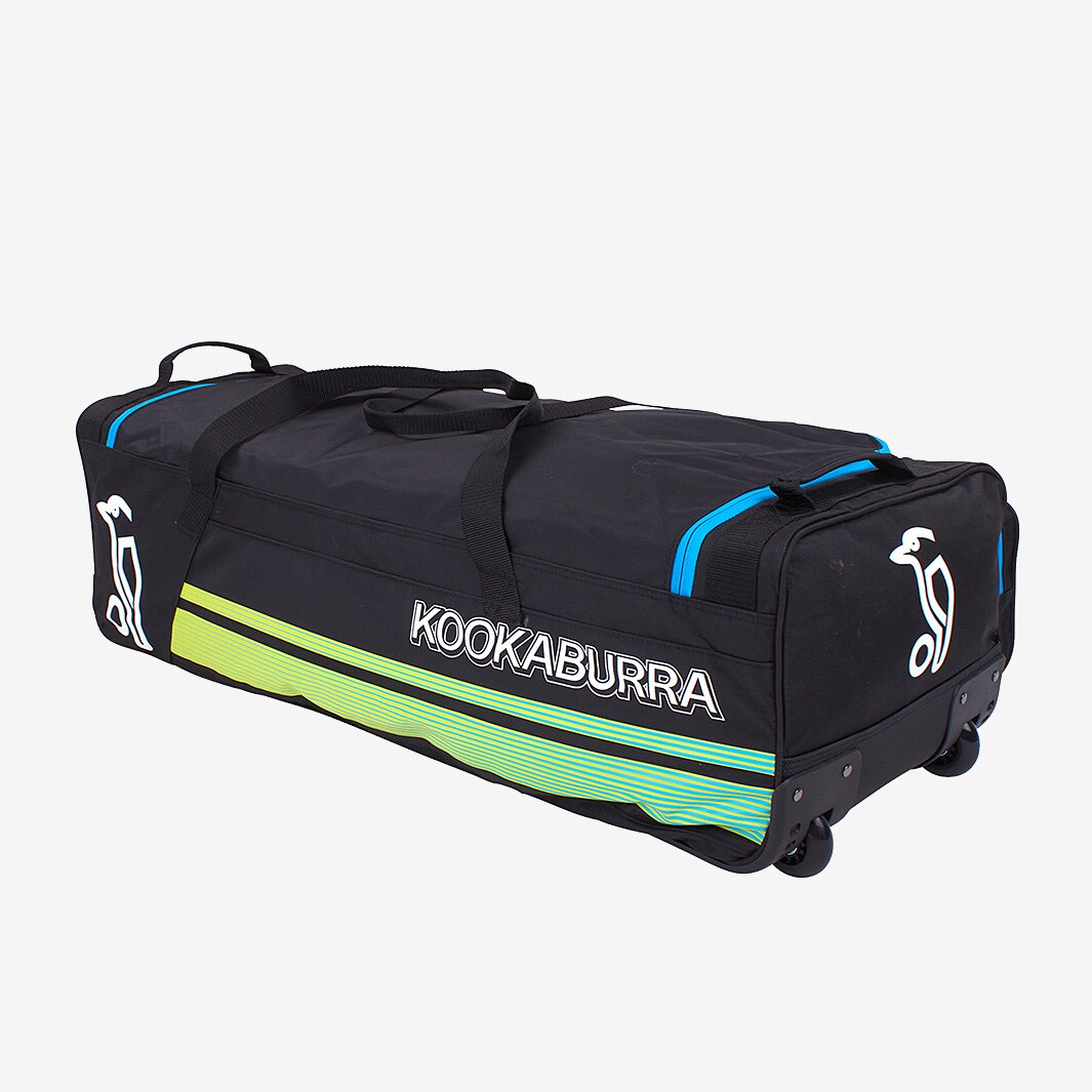 Kookaburra 4500 Wheelie Bag Black/Aqua Bags & Luggage ProDirect