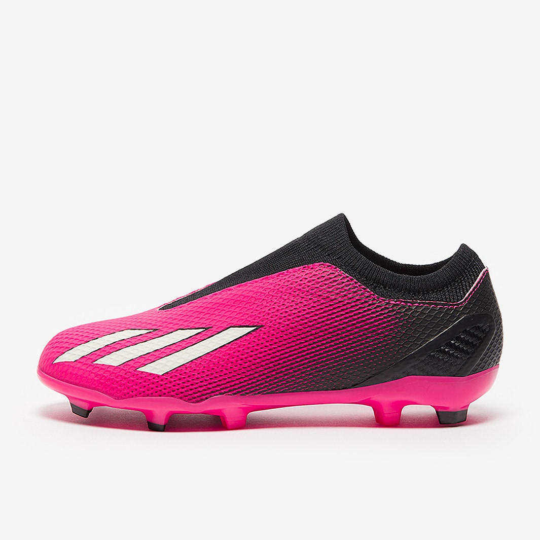 adidas Kids X Speedportal.3 Laceless FG - Team Shock Pink/Zero Met ...