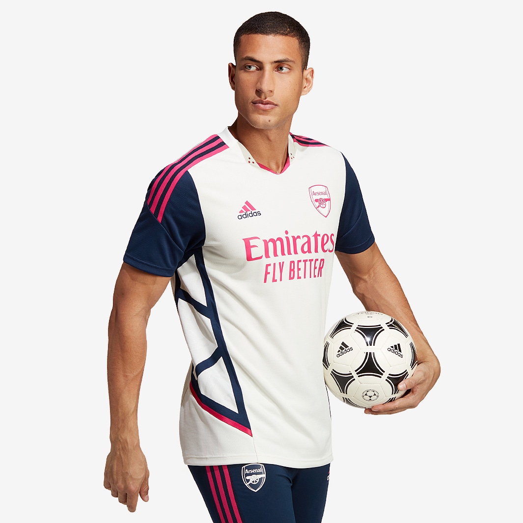 adidas Arsenal FC 2023 PRO Training Shirt - Off White/Collegiate Navy ...