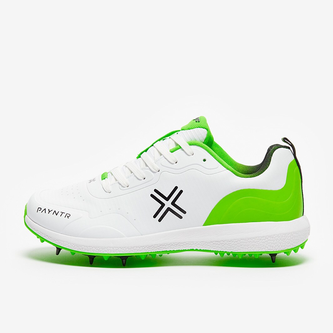 Payntr XPF22 Cricket Spikes Green Mens Shoes ProDirect Running