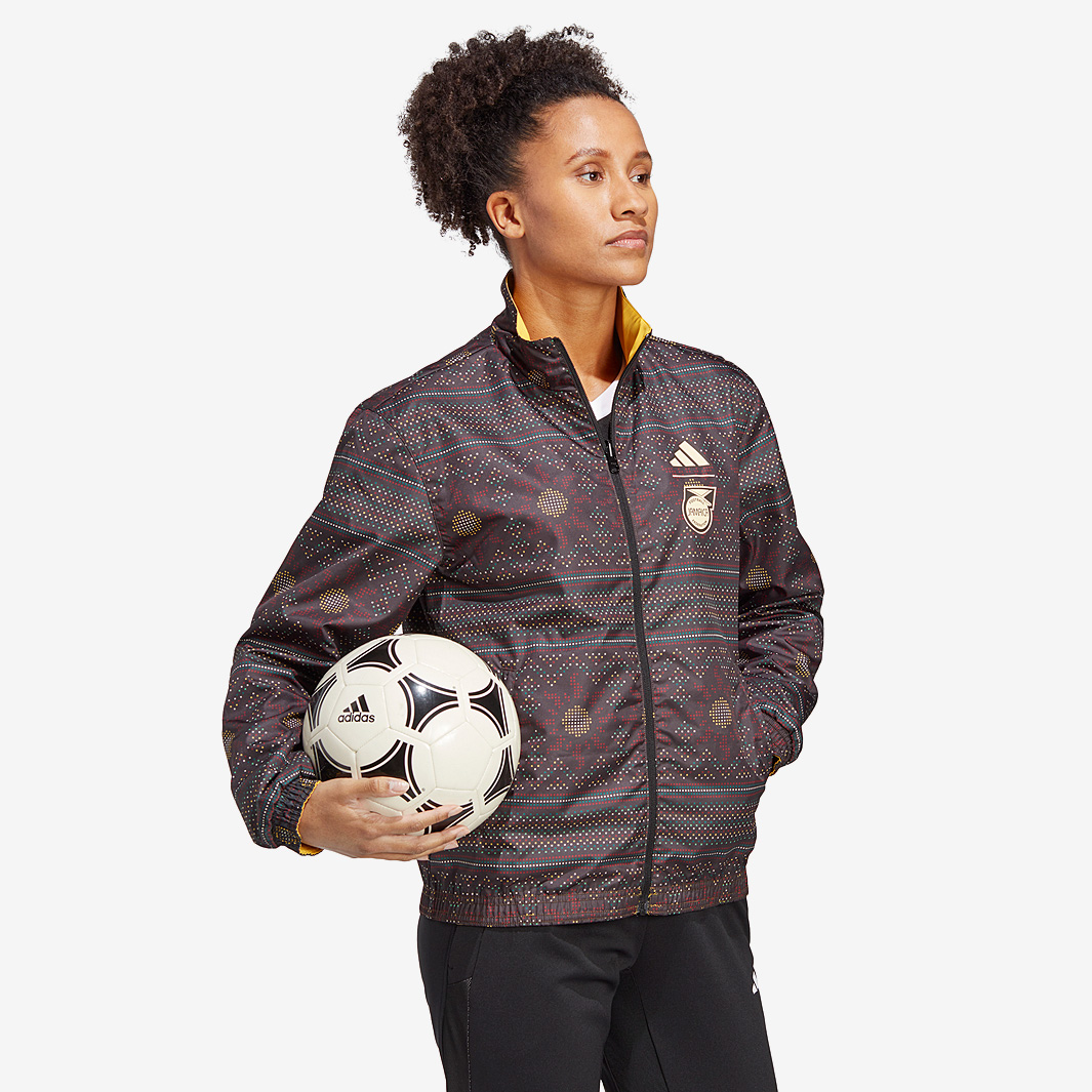 adidas Jamaica 2023 Womens Anthem Jacket - Bold Gold/Black