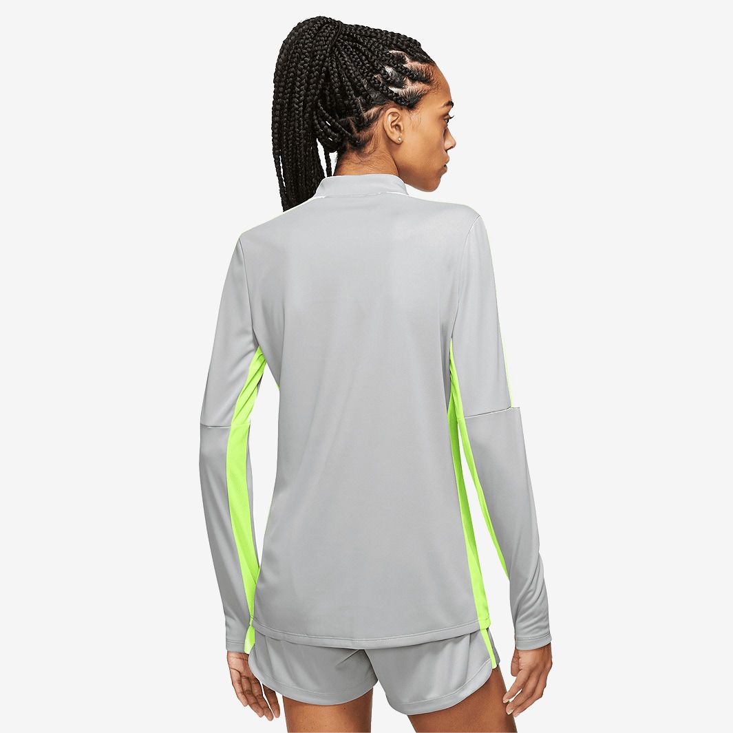 Nike Womens Dri-Fit Academy 23 Drill Top BD - Flt Silver/Volt/Black ...