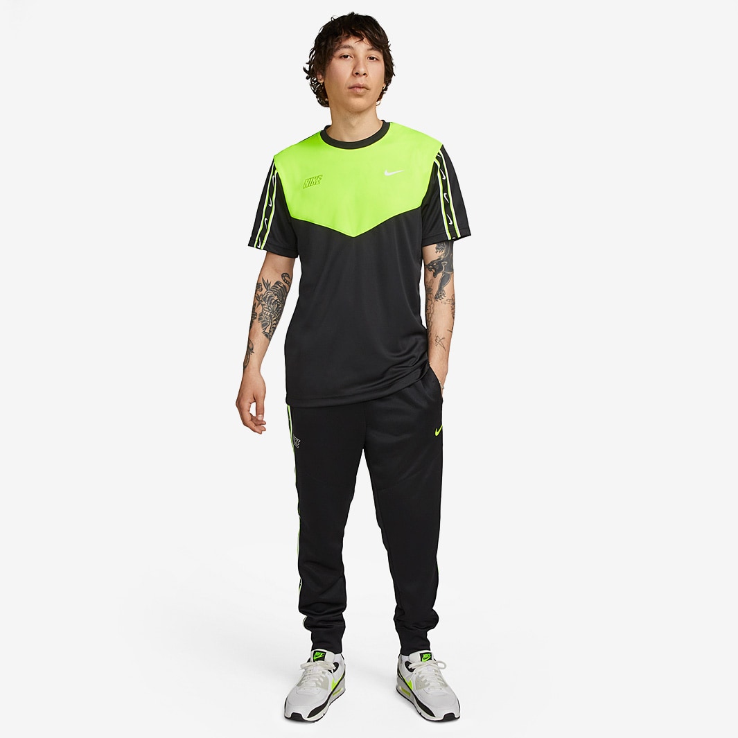 Nike Sportswear Repeat Joggers - Black/Volt - Bottoms - Mens Clothing ...