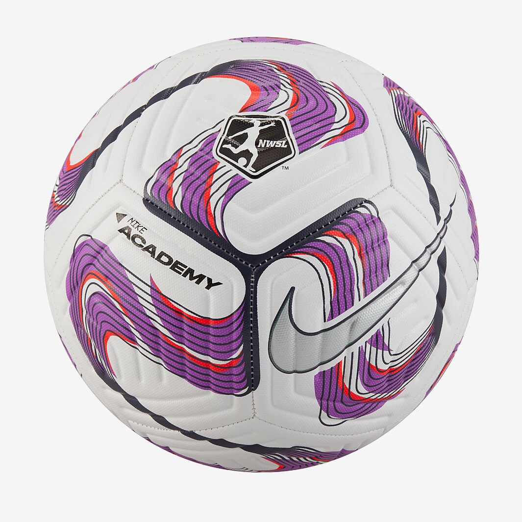 Nike NWSL Academy White Hyper Violet Metallic Silver Footballs