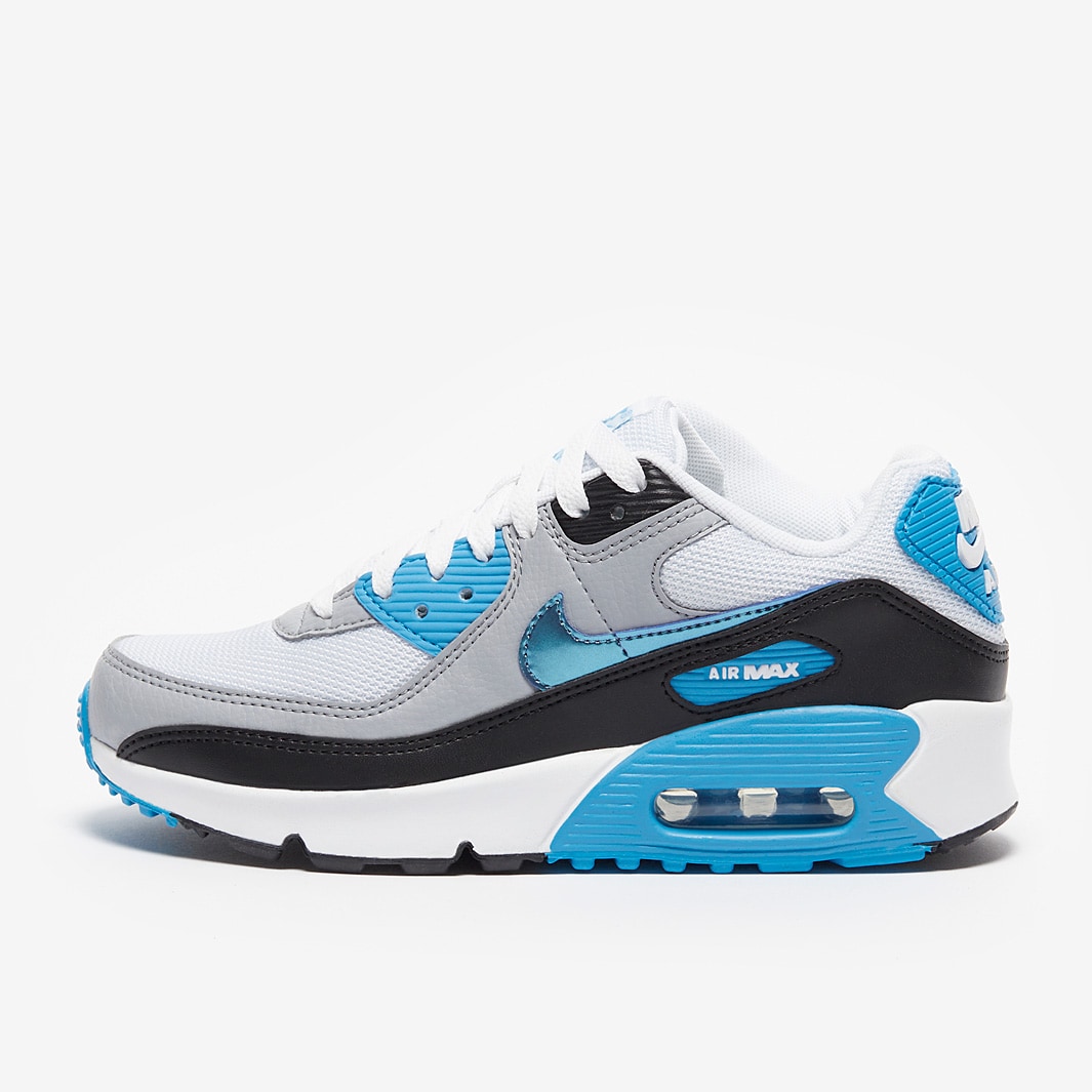 Nike Sportswear Older Kids Air Max 90 (GS) - White/Lightning Blue ...