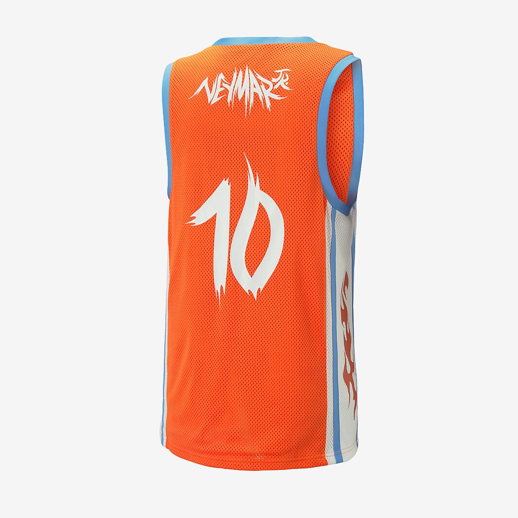 Neymar Jr x Puma Basketball Jersey Cayenne Pepper/Puma White/Blue Glimmer Mens Clothing