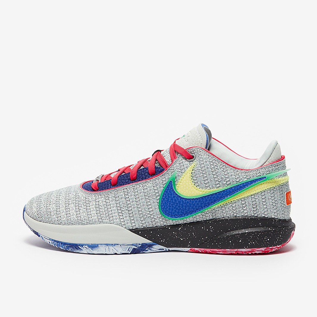 Nike LeBron 20 - Light Silver/Hyper Royal/Lemon/Chiffon - Mens Shoes ...