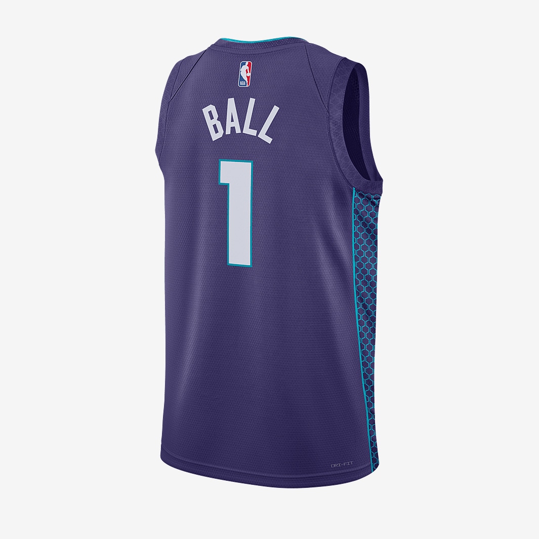 Nike NBA LaMelo Ball Charlotte Hornets Dri FIT Swingman Statement 2022 Jersey New Orchid Mens Replica Pro Direct Basketball