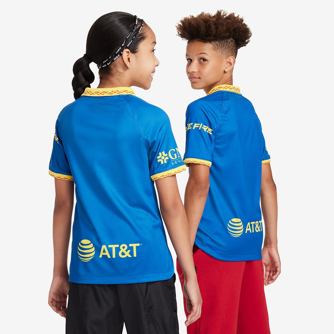 : Nike Youth Club America 15/16 Away Gym Blue/Armory Navy/Tour  Yellow Jersey - XS : Clothing, Shoes & Jewelry