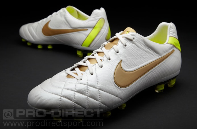 Botas de - Nike - Tiempo - - IV - Elite - FG - Duro - Firme Blanco Oro | Pro:Direct Soccer
