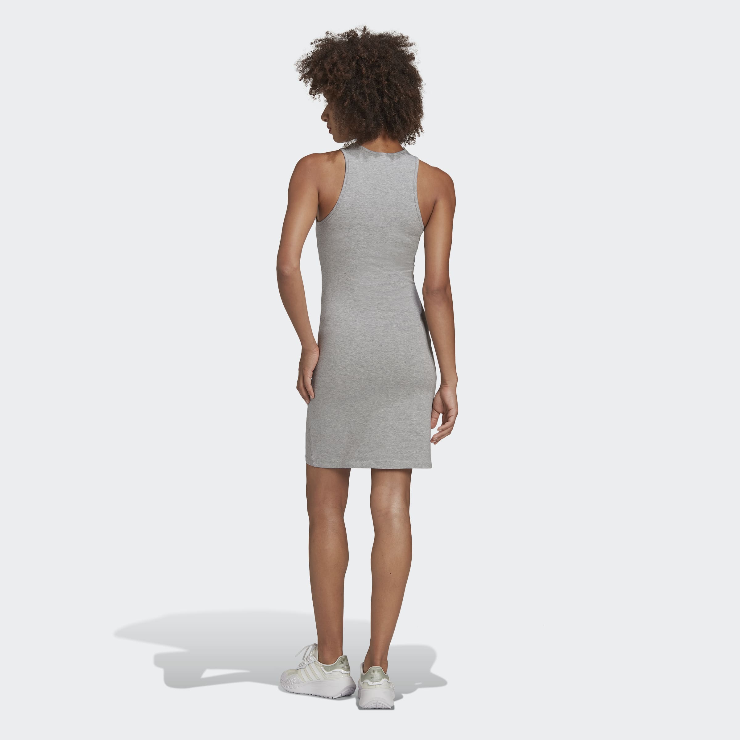adidas Originals Adicolor Essentials Rib Tank Dress Medium Grey Heather ...