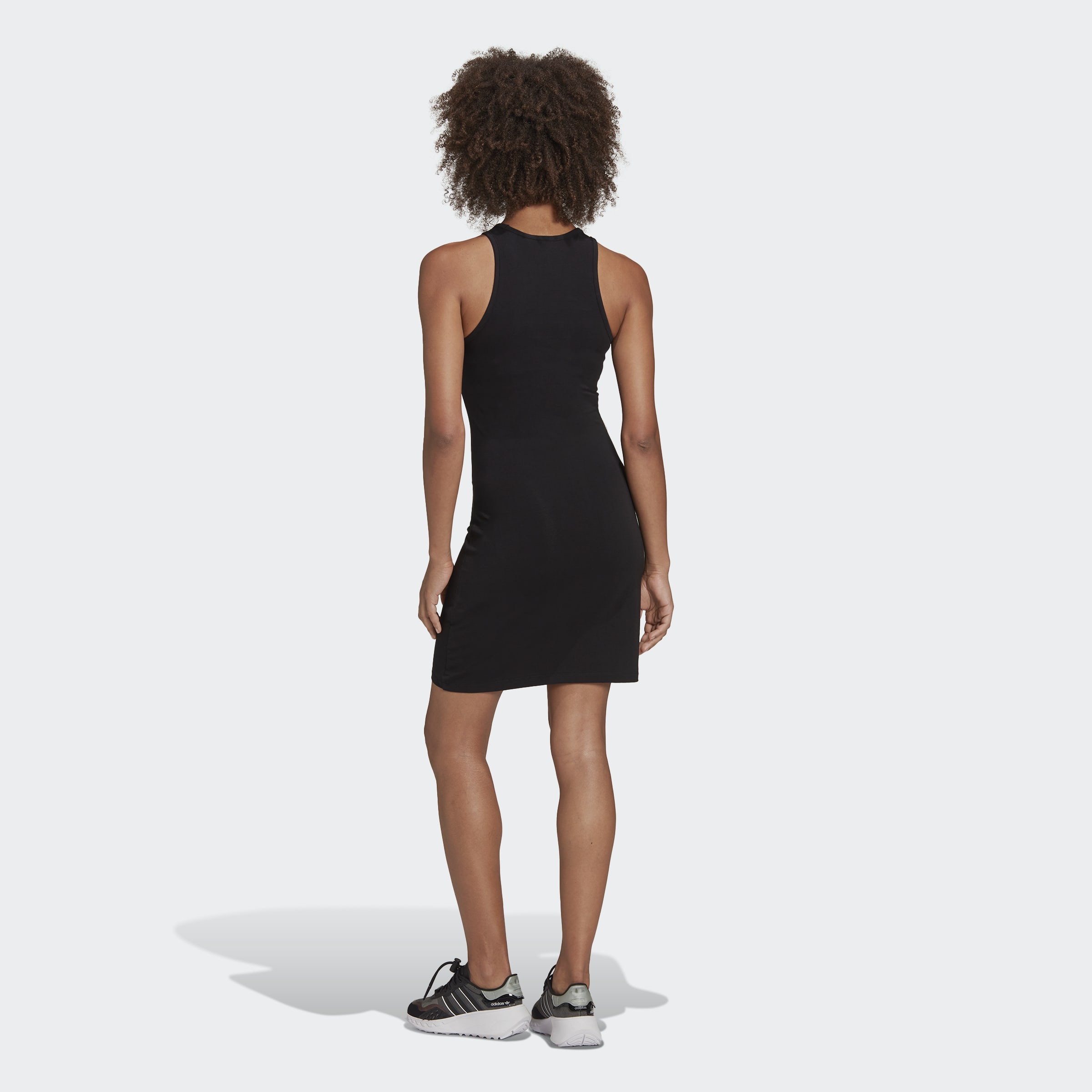 adidas Originals Adicolor Essentials Rib Tank Dress Black Womens Clothing