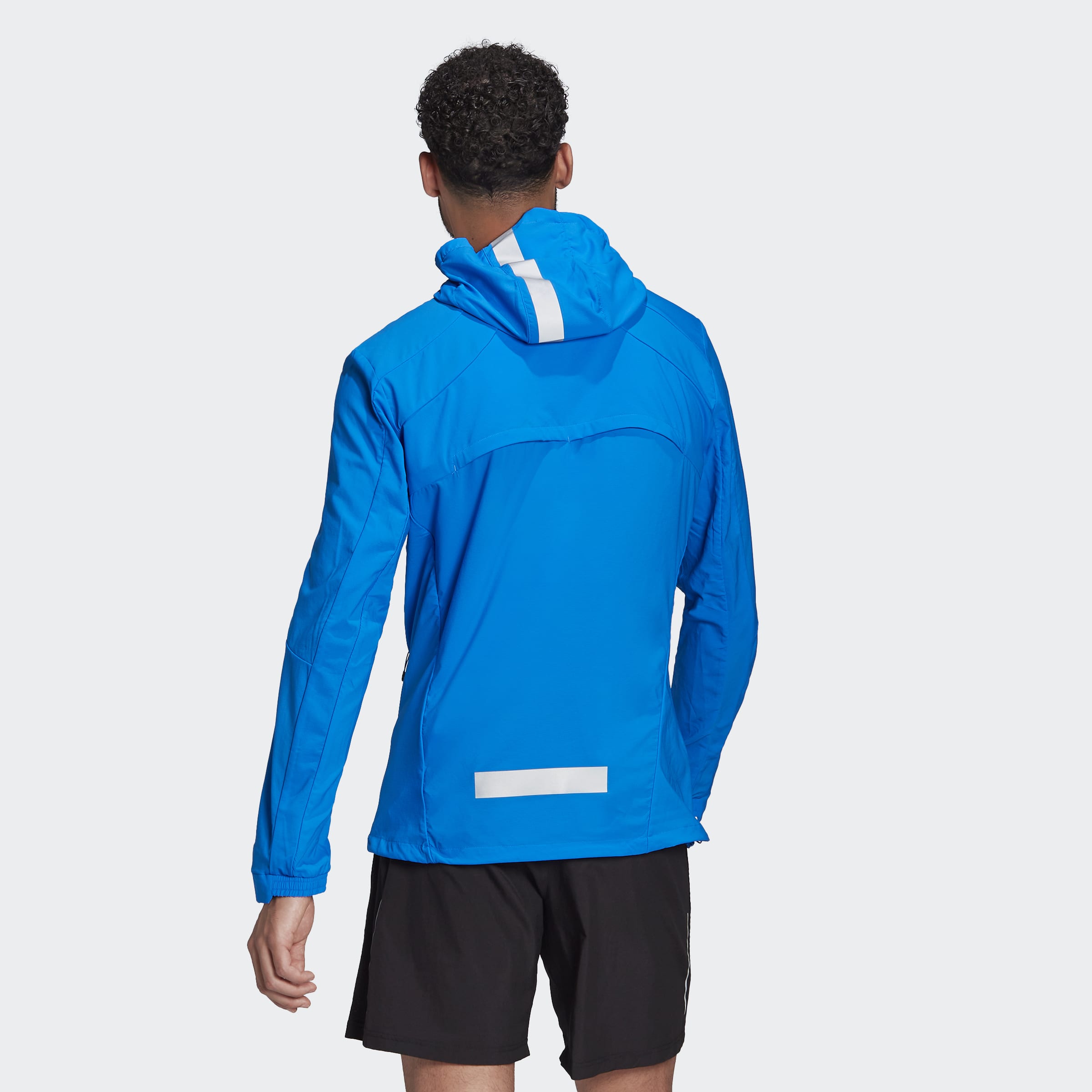 adidas Marathon Translucent Jacket - Blue Rush/Reflective Silver - Mens ...