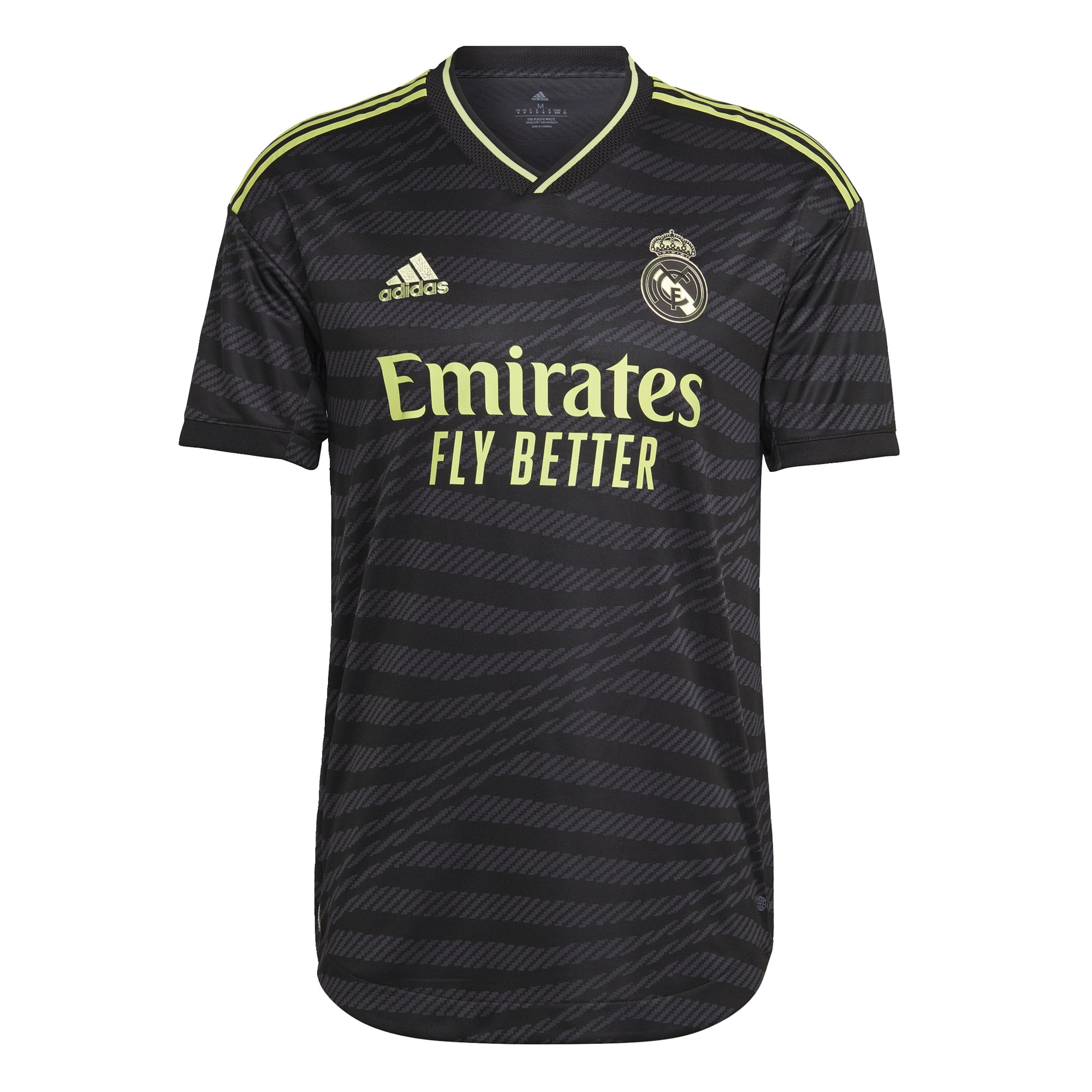 adidas Real Madrid 22/23 Authentic Third Shirt Black/Pulse Lime