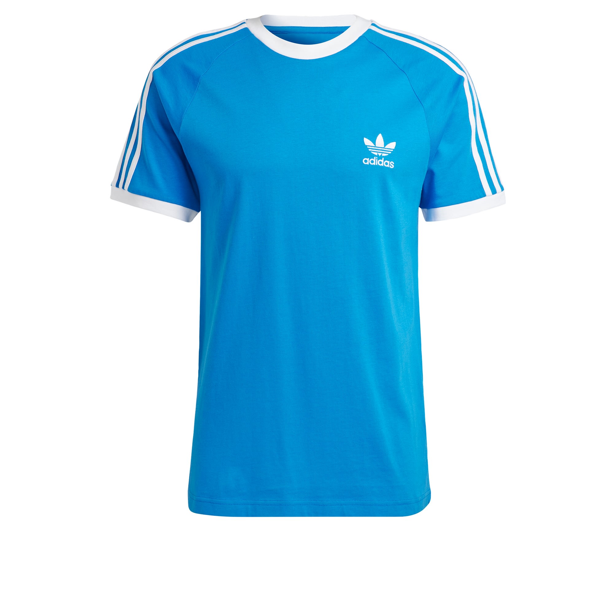 Adidas originals retro 3 stripes t 2024 shirt blue white