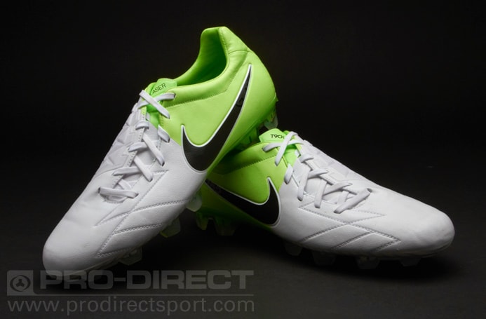 Publicación Lo anterior combate Nike Football Boots - Nike T90 Laser IV KL-FG - Firm Ground - Soccer Cleats  - White-Electric Green 