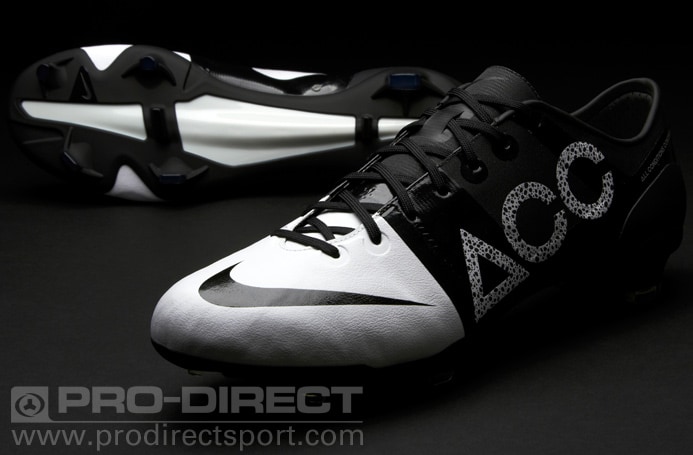 Botas de Fútbol Nike - Nike Green Speed Concept II - Firm Ground - GS 2 Tacos de Fútbol - Blanco/Negro | Pro:Direct