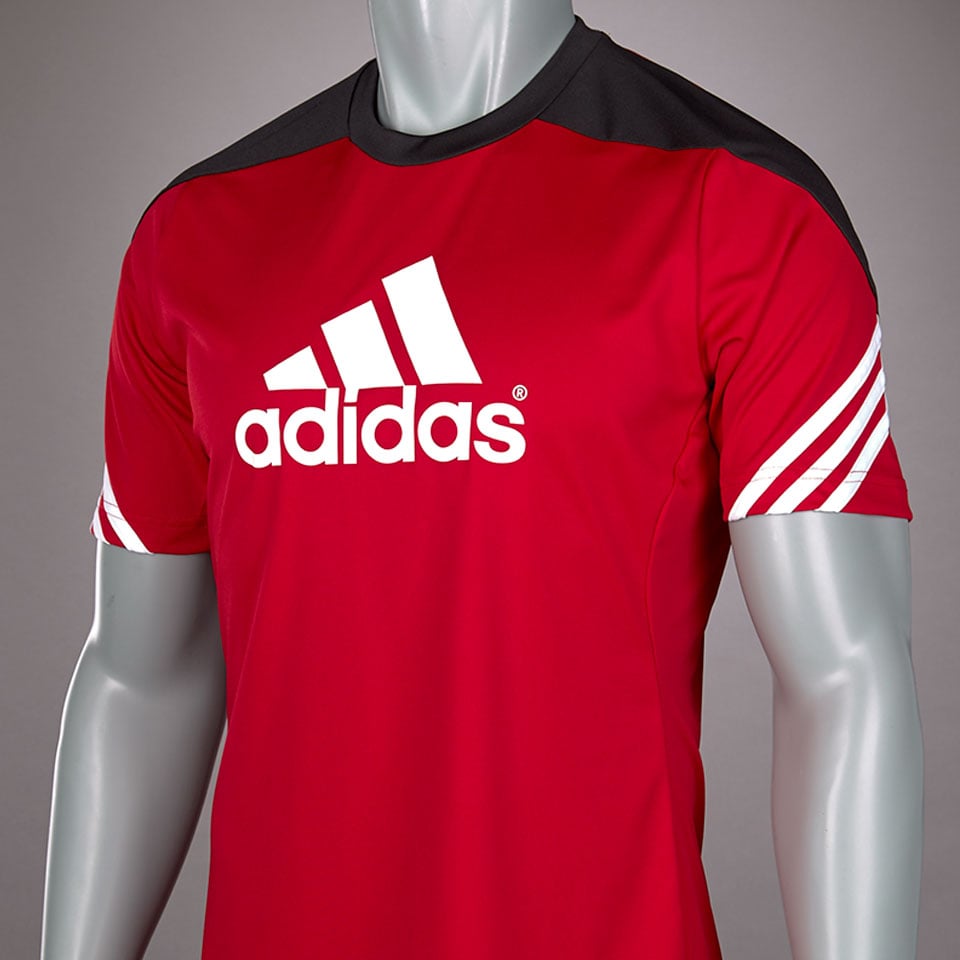 Training Wear - adidas Sereno Training Jersey - Mens Football - University Red-Black-White | Pro:Direct Soccer
