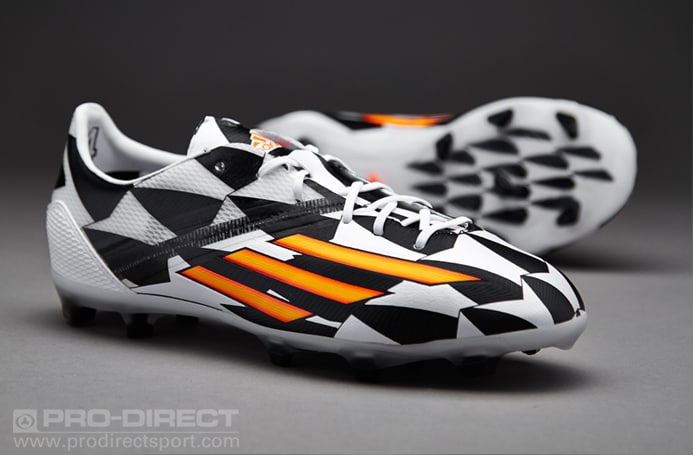 escalada Decremento Triplicar Botas de futbol- adidas F50 adizero FG-Mundial de Futbo- Botas de futbol  para niños- Blanco-Naranja-Negro | Pro:Direct Soccer