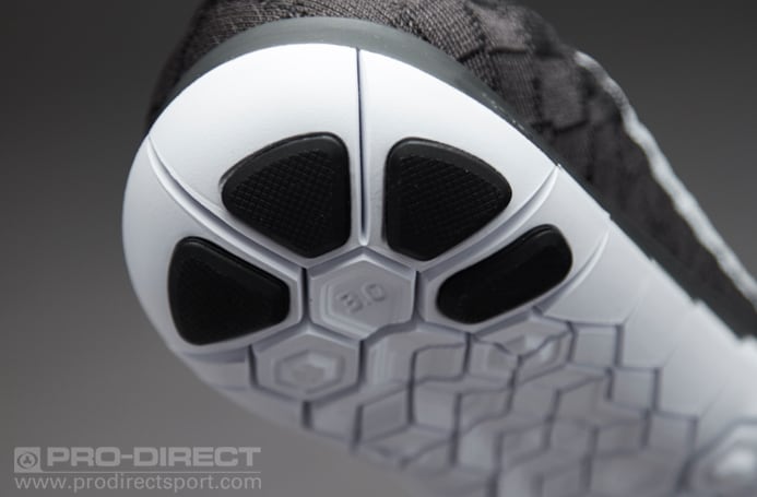 Nike Free Flyknit - Mens Running Shoes - Black-White-Midnight