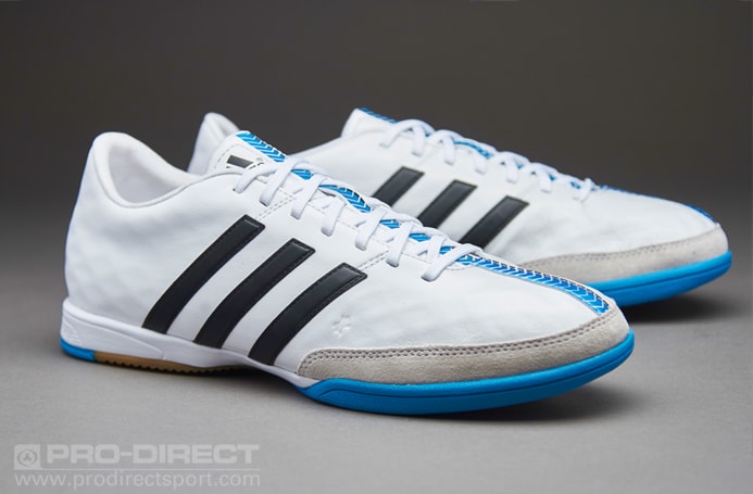 Botas de futbol sala adidas- Zapatillas de futsal 11Nova IN - B44393-Blanco-Negro-Azul | Pro:Direct Soccer