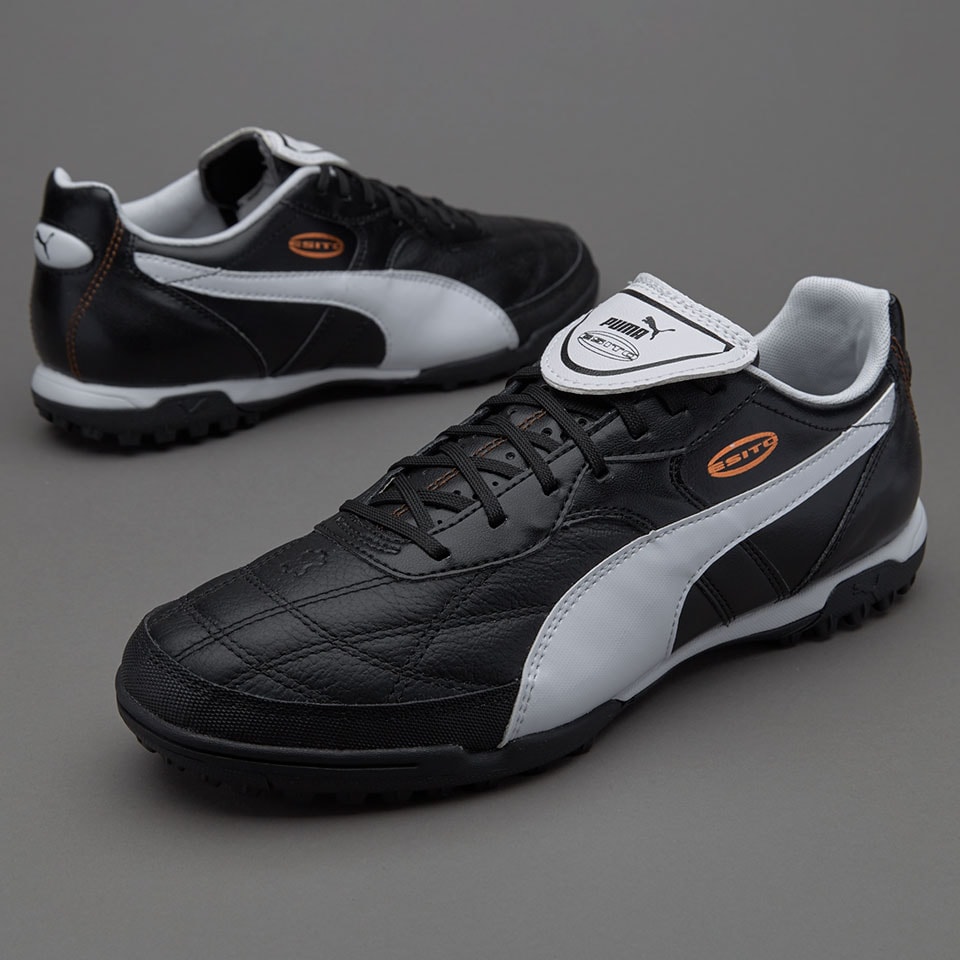 Gedragen beetje Beïnvloeden PUMA Soccer Shoes / PUMA Esito Classico TF / Turf Trainer / Soccer Cleats /  Black/White/Bronze / 10333801 
